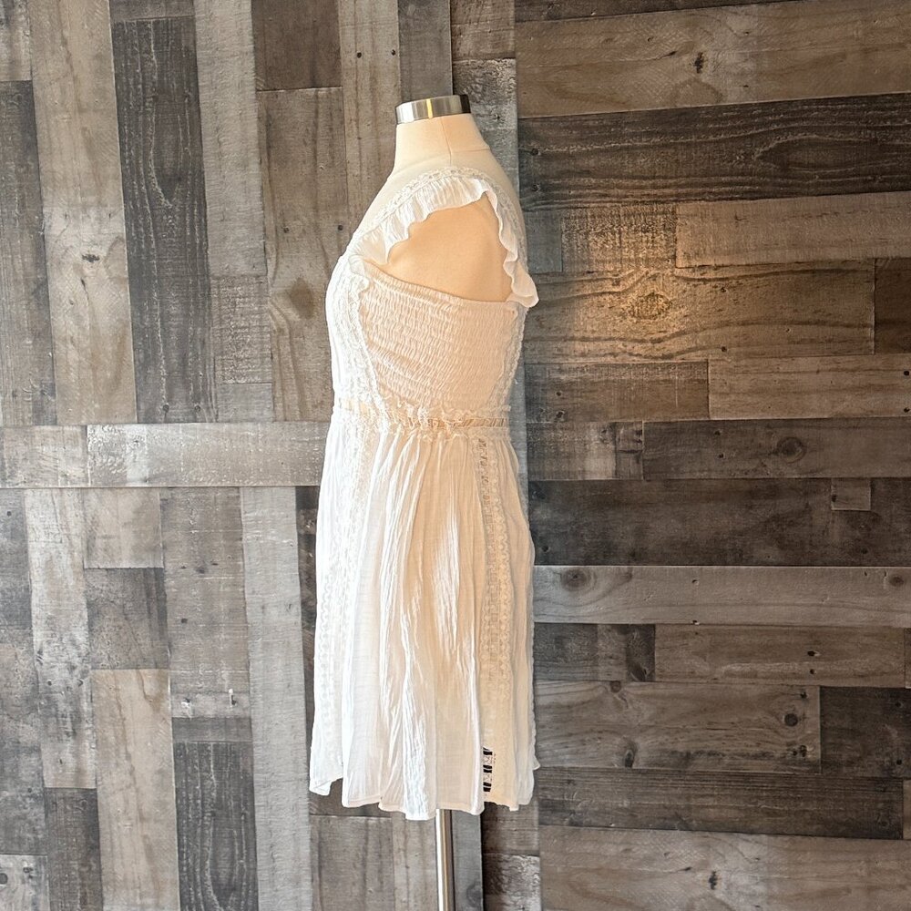Anthropologie Entro white lace dress medium angelic cottagecore festival boho - Picture 6 of 11